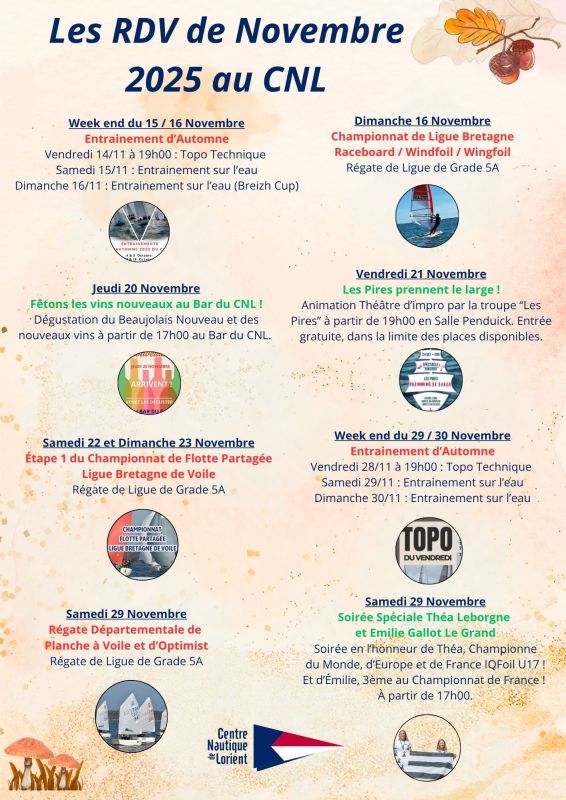 Les RDV de Novembre 2025 au CNL3
